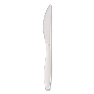 SCCRSWK Reliance Mediumweight Cutlery, Standard Size, Knife, Plastic, White, 1,000/Carton