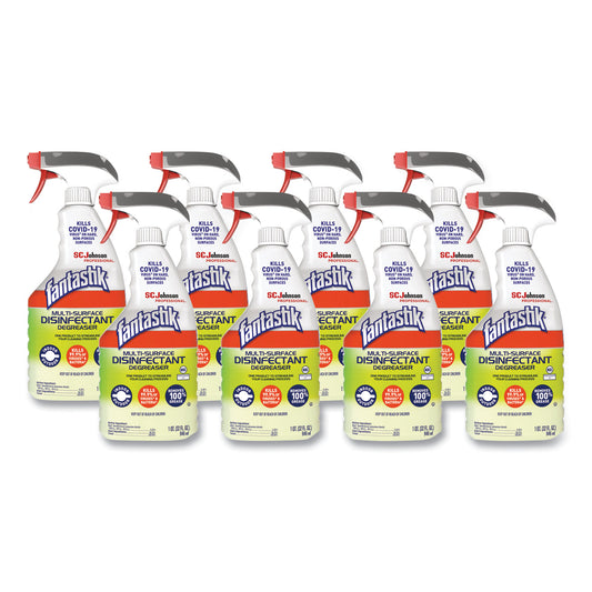 SJN311836 Multi-Surface Disinfectant Degreaser, Herbal, 32 Oz Spray Bottle, 8/carton Fantastik