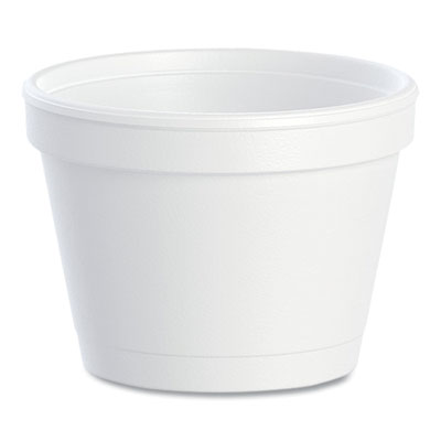 DCC4J6 Bowl Containers, 4 oz, White, Foam, 1,000/Carton