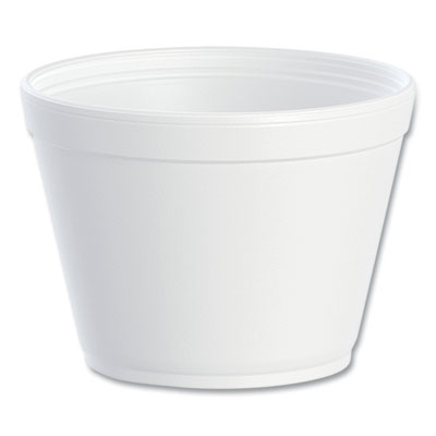 DCC16MJ32 Foam Containers, Extra Squat, 16 oz, White, 25/Bag, 20 Bags/Carton