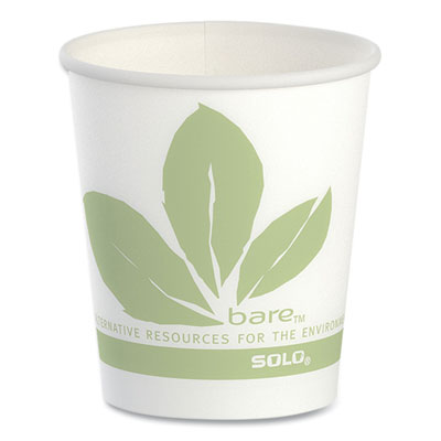 SCC44BB Bare Eco-Forward Treated Paper Cold Cups, 3 oz, Bare Design, 100/Sleeve, 50 Sleeves/Carton