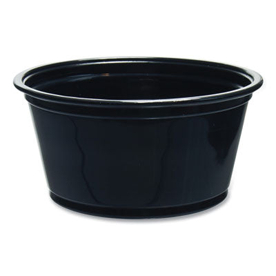 DCC200PCBLK Conex Complements Portion/Medicine Cups, 2 oz, Plastic, Black, 125/Bag, 20 Bags/Carton