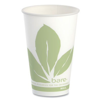 SCCR12BBJD110CT Bare Eco-Forward Paper Cold Cups, 12 oz, Green/White, 100/Sleeve, 20 Sleeves/Carton