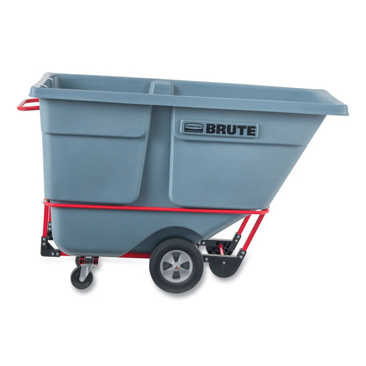 RCP2192462 1 cu yd BRUTE DURATILT Frame Tilt Truck, Standard Duty, 1,200 lb Capacity, Gray RUBBERMAID COMMERCIAL PROD.