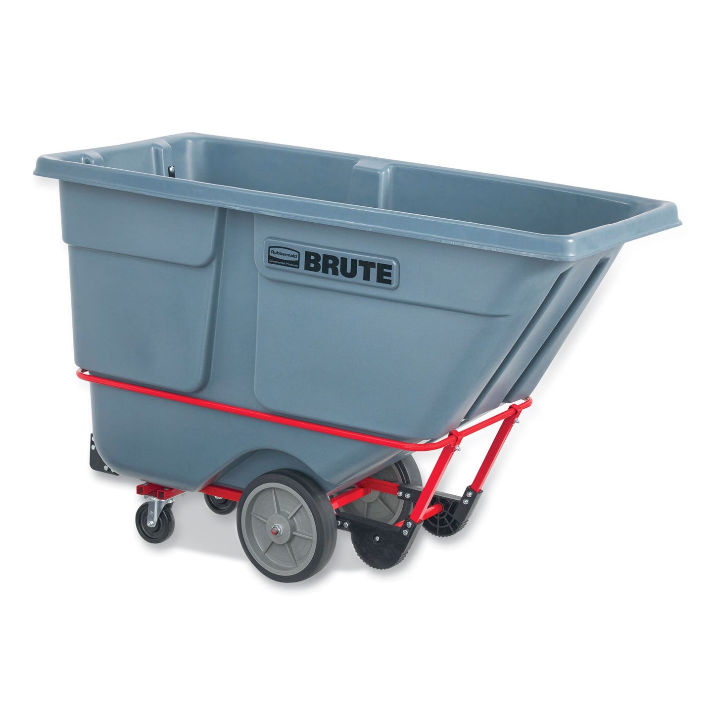 RCP2192467 1 cu yd BRUTE DURATILT Frame Tilt Truck, Heavy Duty, 2,100 lb Capacity, Gray RUBBERMAID COMMERCIAL PROD.