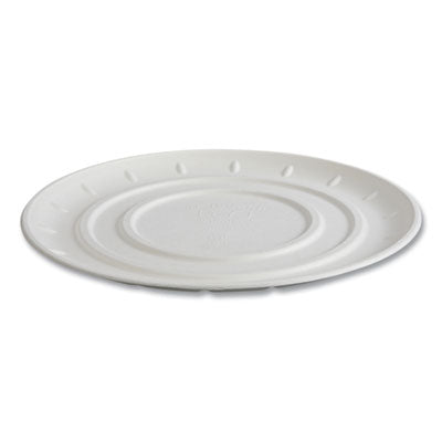 ECOEPSCPTR14NFA Vanguard Molded Fiber Pizza Tray, 14" Diameter, White, Sugarcane, 50/Carton