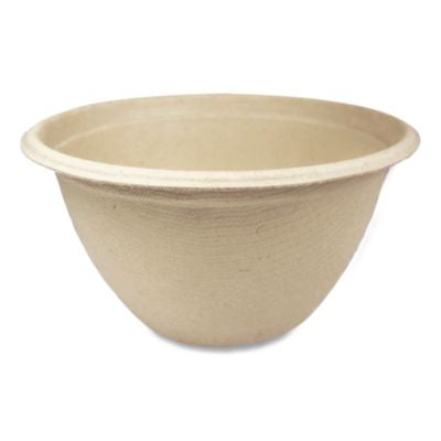WORBBSC12NLFP Fiber Barrel Bowls, 12 oz, 4.5" Diameter x 2.5" h, Natural, Paper, 500/Carton