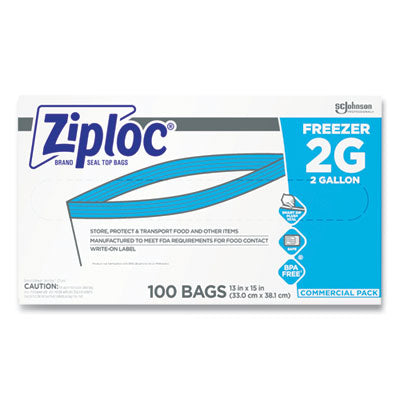 SJN682254 Zipper Freezer Bags, 2 gal, 13
