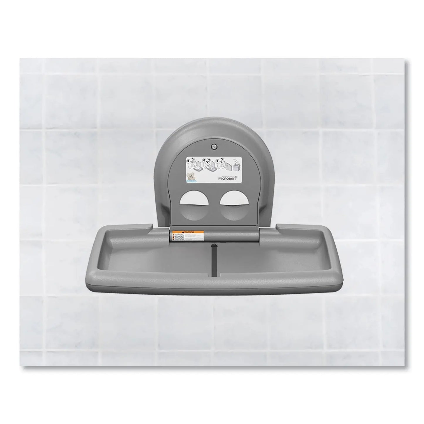 KKPKB30001 Baby Changing Station, Wall Horizontal Mount, 36.5 x 21.25, Gray Koala Kare