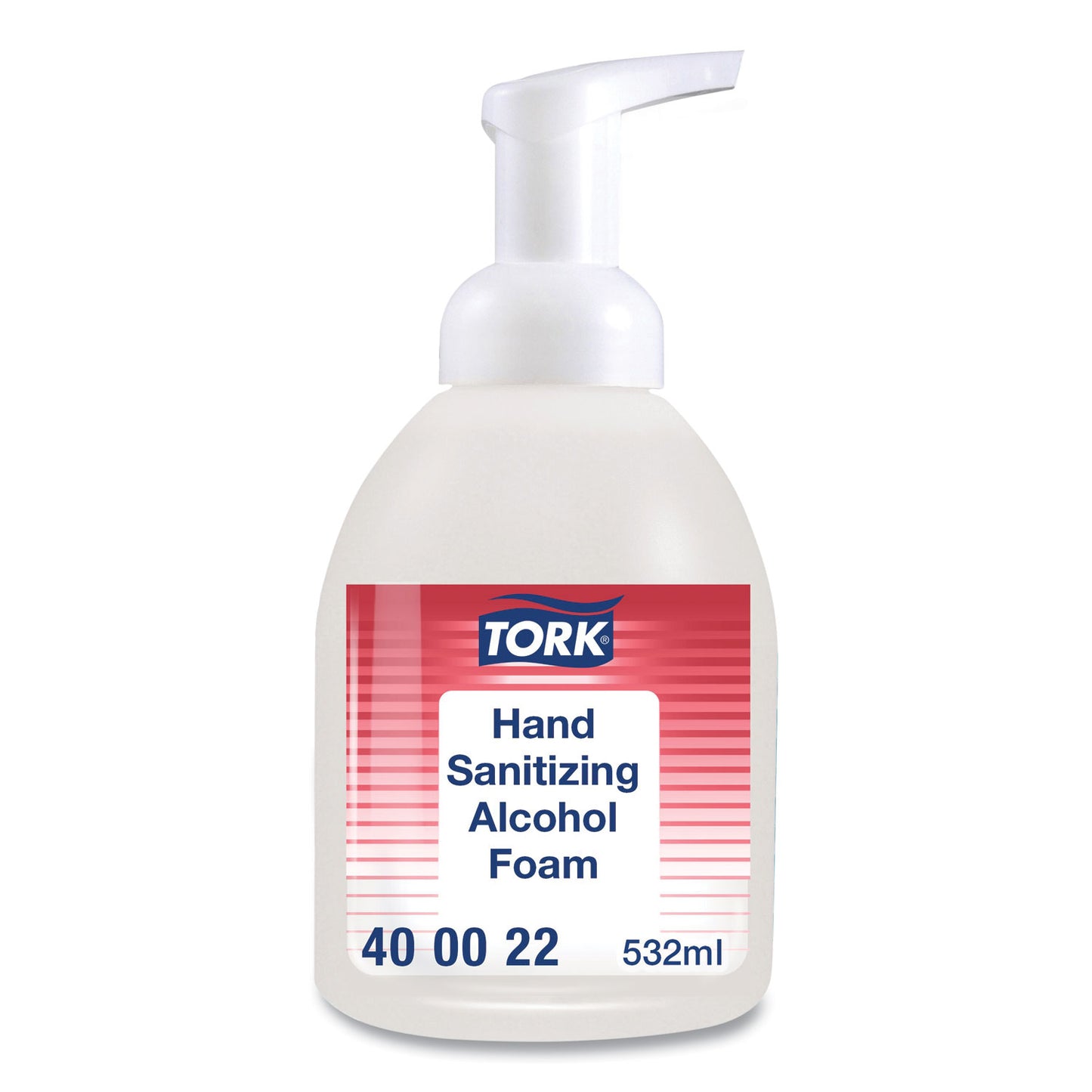 TRK400022 Alcohol Foam Hand Sanitizer, 18 oz Pump Bottle, Unscented, 6/Carton Tork