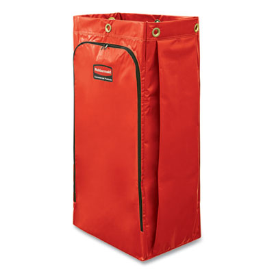 RCP1966882 Vinyl Cleaning Cart Bag for Rubbermaid Commercial High-Capacity Cleaning Carts, 34 gal, 10.5" x 16.8" x 33", Red