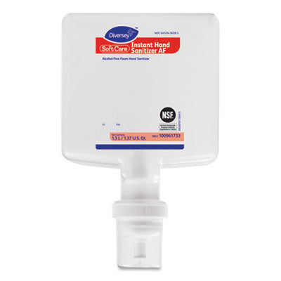 DVO100961733 Soft Care Instant Gel Hand Sanitizer Af, 1,300 Ml Cartridge, Fresh Scent, 6/carton DIVERSEY