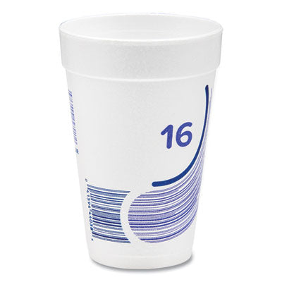 DCC16J16B Breeze Hot/Cold Insulated Foam Drinking Cups, 16 oz, Purple/White/Blue, 1,000/Carton