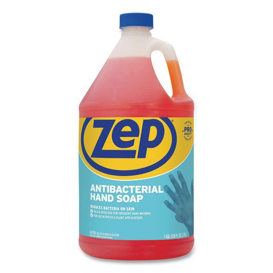 ZPPR46124 Antibacterial Hand Soap Refill, Fragrance-Free, 1 gal, 4/Carton Zep