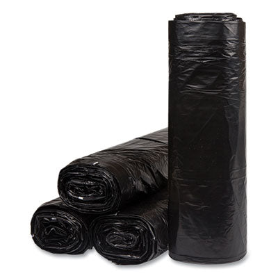IBSECI385812K Low-Density Commercial Can Liners, 60 gal, 1.2 mil, 38" x 58", Black, Interleaved Roll, 10 Bags/Roll, 10 Rolls/Carton INTEGRATED BAGGING SYSTEMS