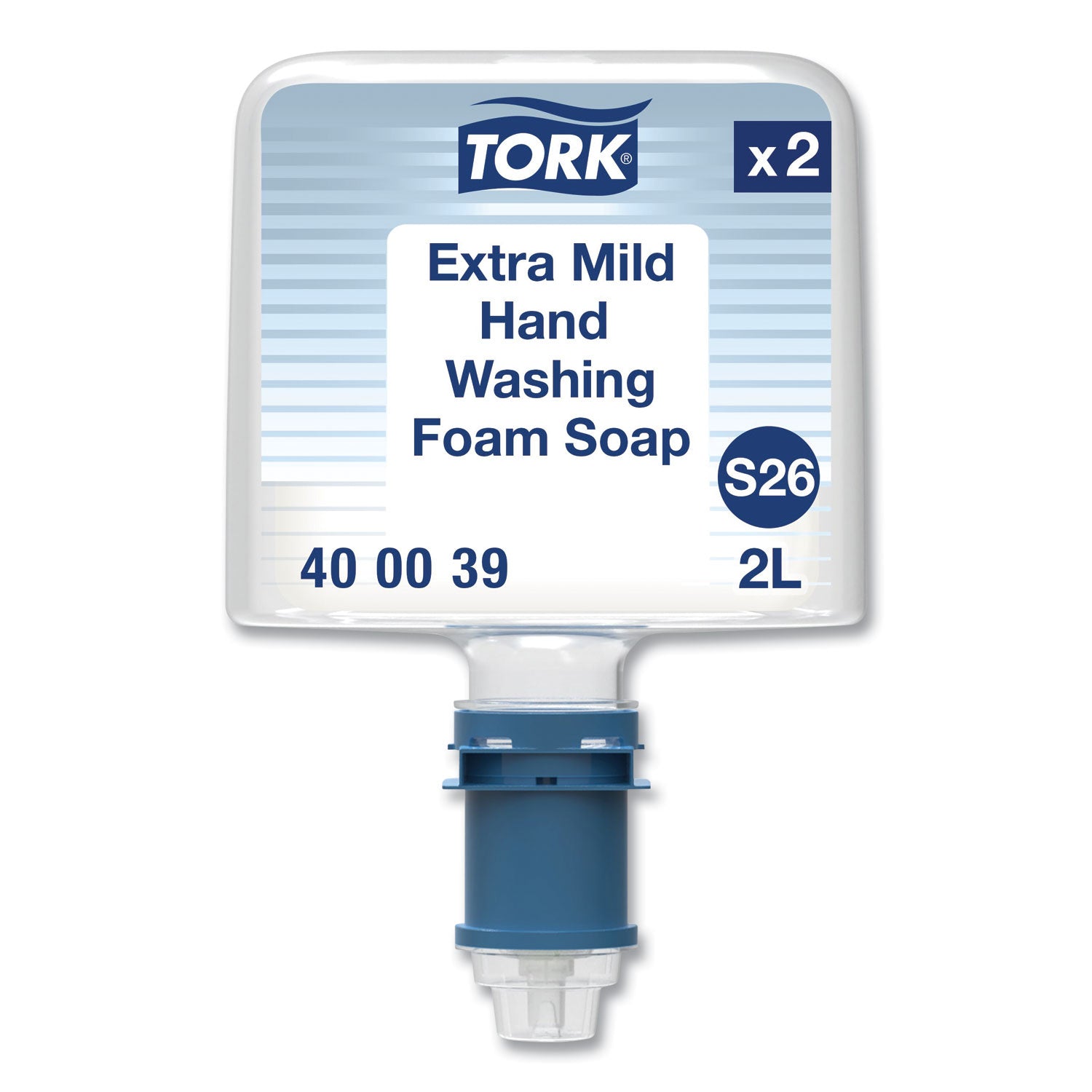 TRK400039 Mild Foam Soap S26 Refill, Unscented, 2 L, 2/Pack Tork