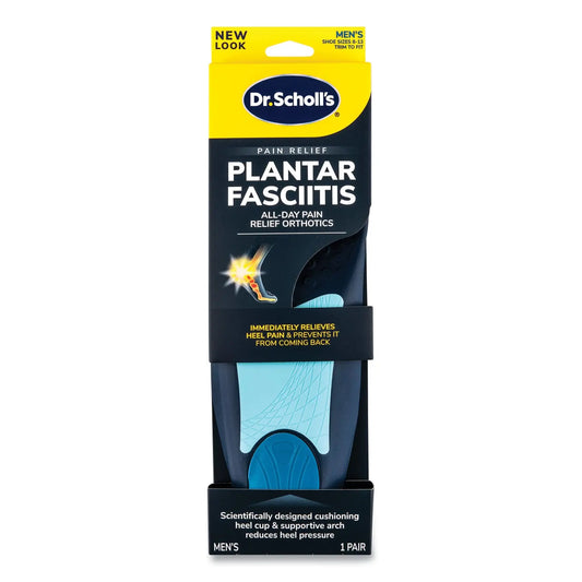 DSC59037 Plantar Fasciitis All Day Pain Relief Orthotics for Men, Men's Sizes 8 to 13, Blue Dr. Scholl's