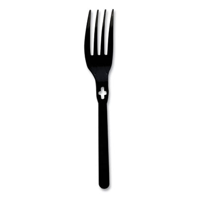 WEG54101101 Fork WeGo Polystyrene, Fork, Plastic, Black, 1,000/Carton