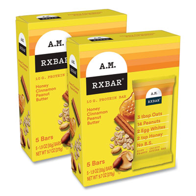 GRR60000748 Adult Bars, Honey Cinnamon Peanut Butter, 1.9 oz Bar, 5 Bars/Packs, 2 Packs/Carton