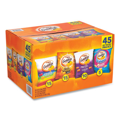 GRR22002172 Goldfish Sweet and Savory Variety Pack, Assorted Flavors, 45/Carton