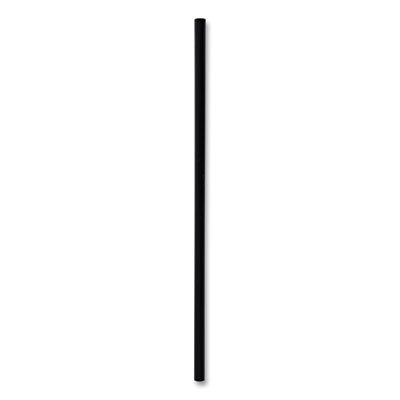 BWKJSTW775B Wrapped Jumbo Straws, 7.75", Polypropylene, Black, 250/pack, 50 Packs/carton
