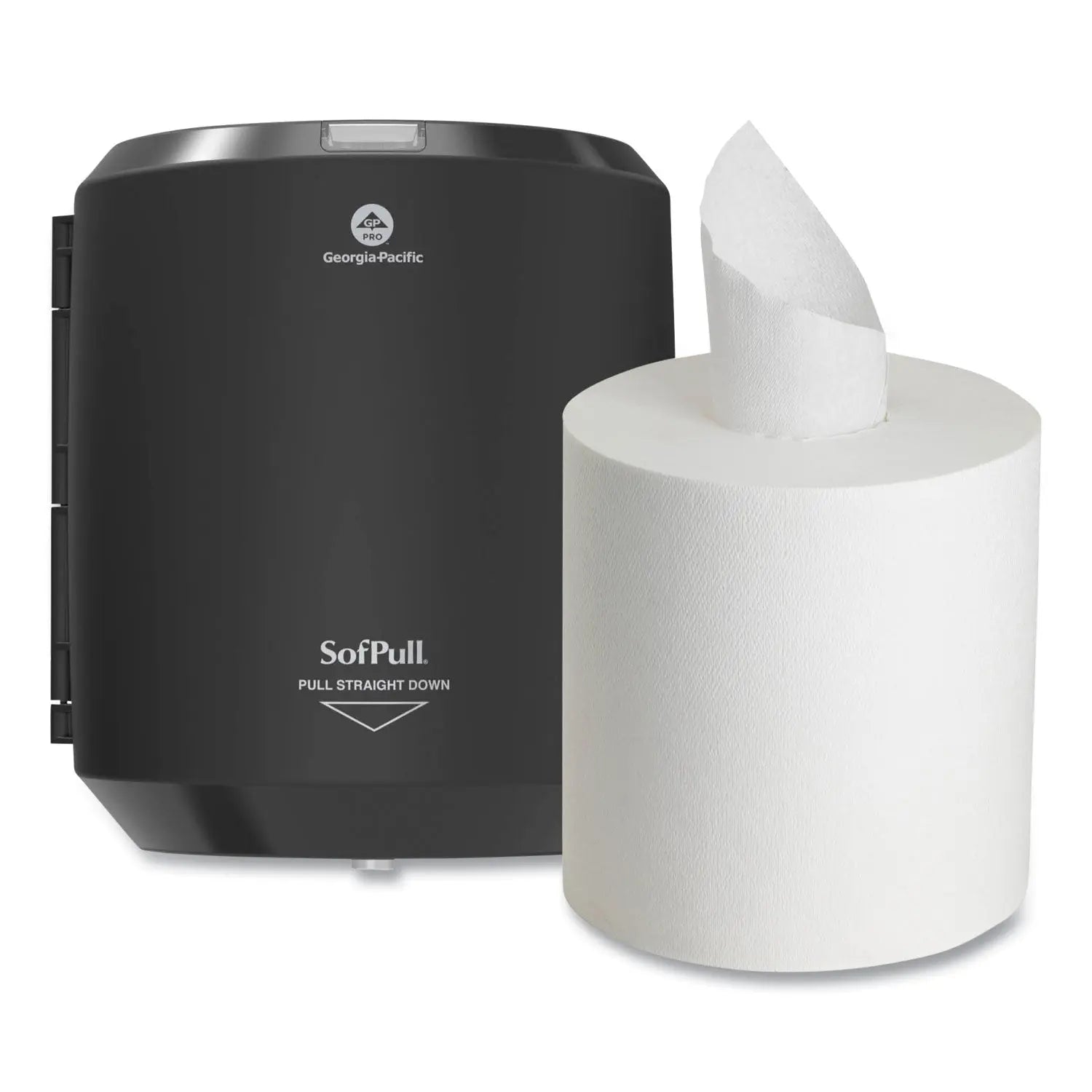 GPC58204B SofPull CenterPull Hand Towel Dispenser, 9.63 x 8.88 x 10.94, Black Georgia Pacific Professional