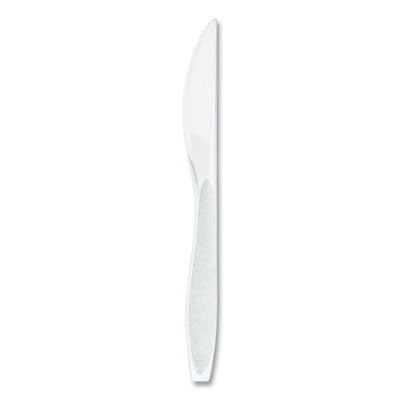 SCCHSWKX0007BX Impress Heavyweight Full-Length Polystyrene Cutlery, Knife, Plastic, White, 100/Box