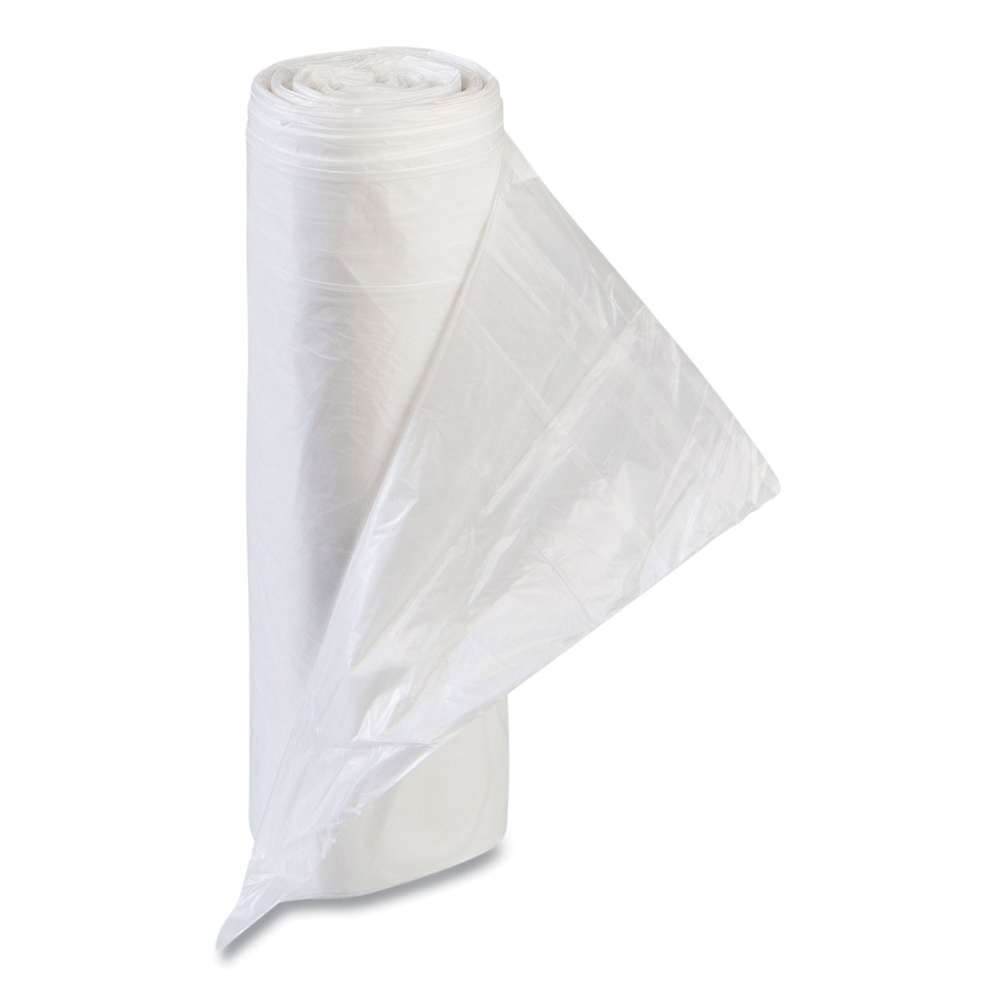 IBSVALH3660N12 High-Density Commercial Can Liner Value Pack, 55 gal, 11 mic, 36" x 58", Clear, Interleaved Roll, 25 Bags/Roll, 8 Rolls/CT