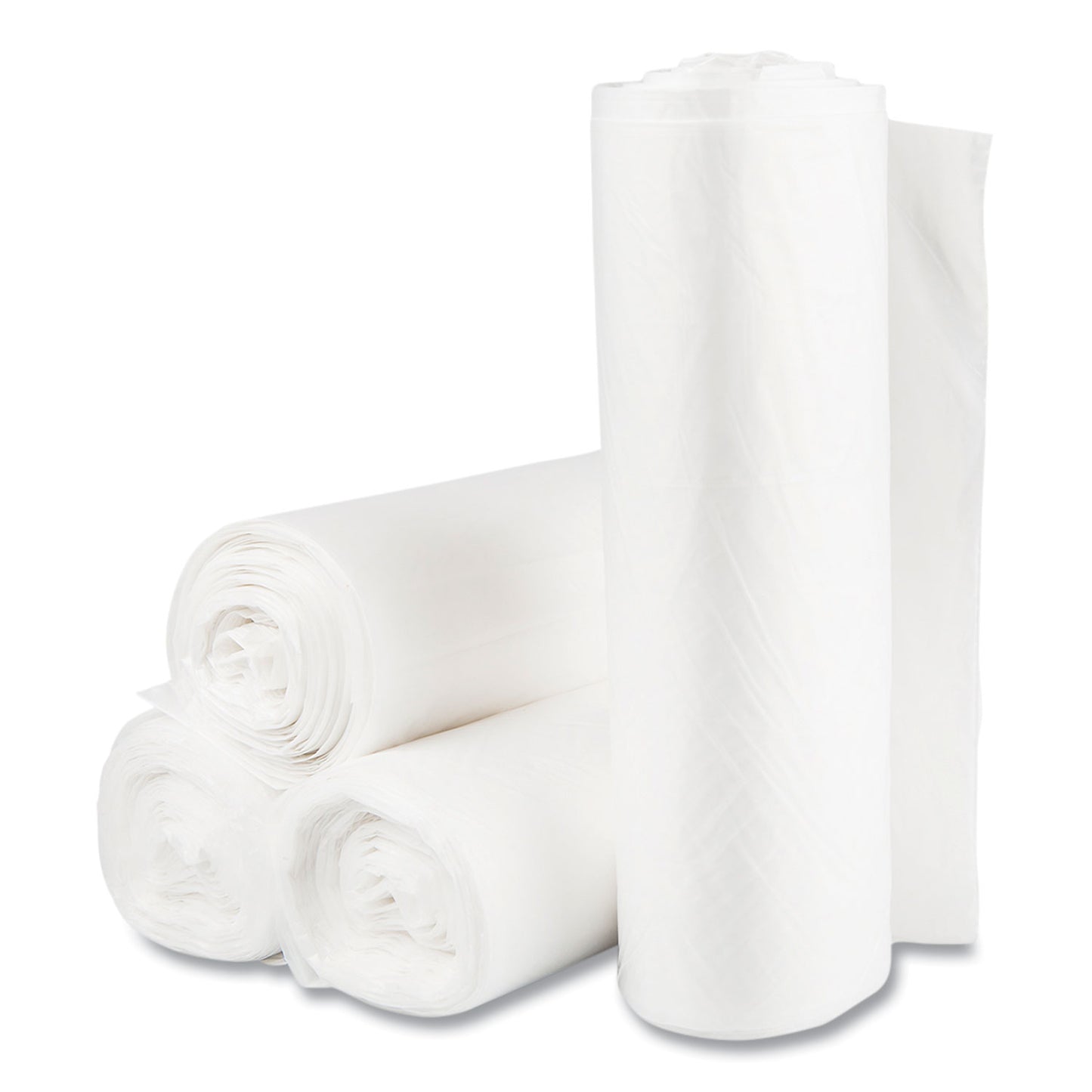 IBSVALH3860N16 High-Density Commercial Can Liner Value Pack, 60 gal, 14 mic, 38" x 58", Clear, Interleaved Roll, 25 Bags/Roll, 8 Rolls/CT