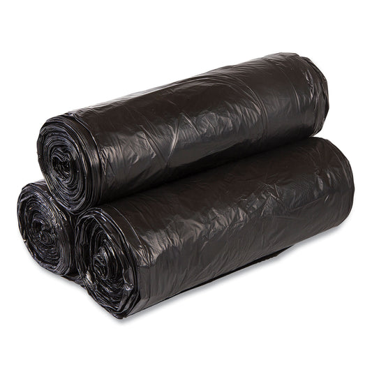 IBSVALH4348K22 High-Density Commercial Can Liner Value Pack, 56 gal, 19 mic, 43" x 46", Black, Interleaved Roll, 25 Bags/Roll, 6 Rolls/CT