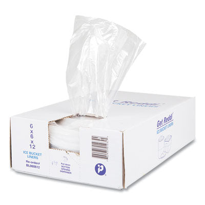 IBSBL060612 Ice Bucket Liner Bags, 96 oz, 6" x 6" x 12", Clear, 1,000/Carton