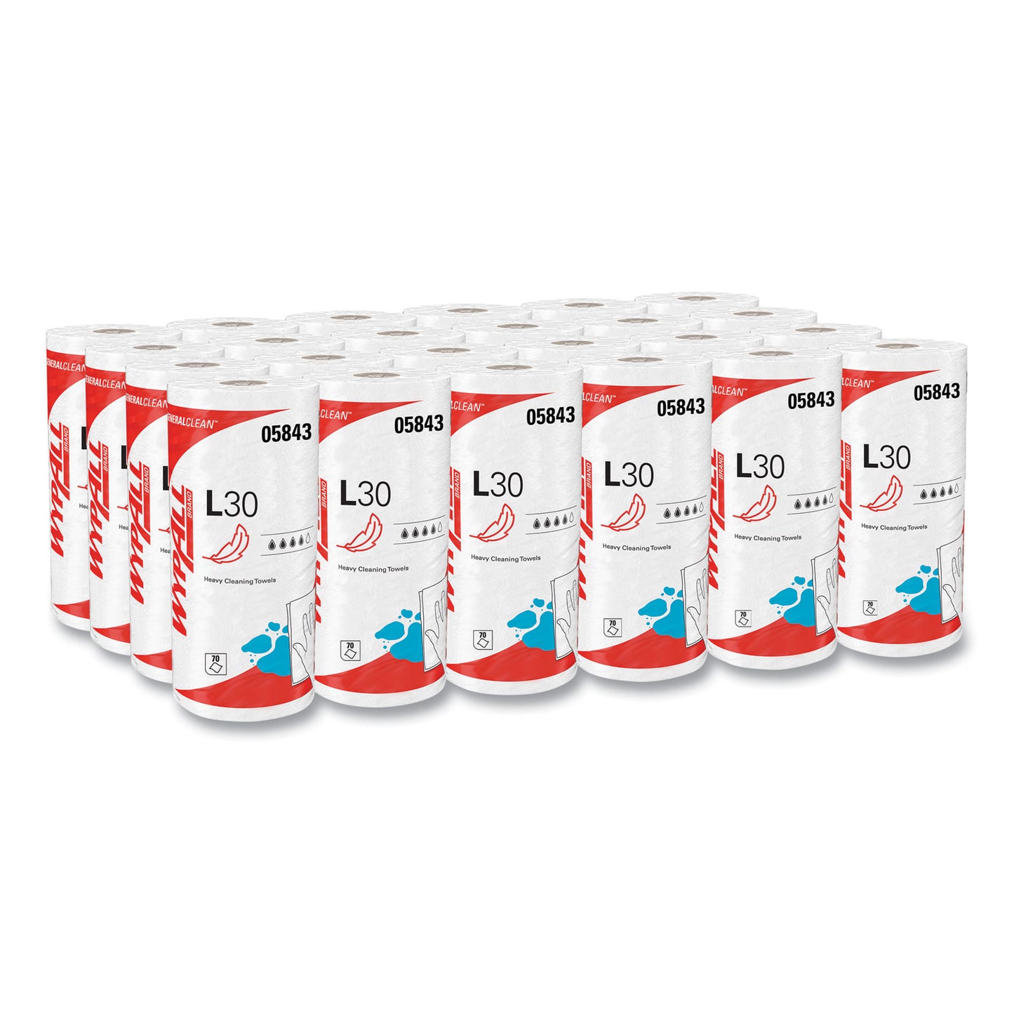 KCC05843 L30 Towels, 11 x 10.4, White, 70 Sheets/Roll