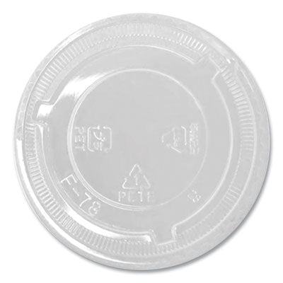 KRTCKC78TSNH PET Lids, No Hole Flat Lid, Fits 8 oz to 10 oz Cold Cups, Plastic, Clear, 1,000/Carton KARAT BY LOLLICUP