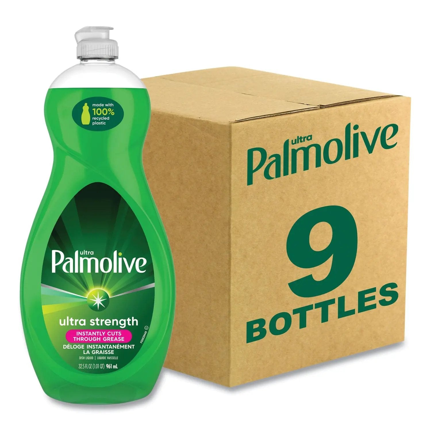 CPCUS04282CT Dish Soap Liquid, Green Scent, 32.5 oz Bottle, 9/Carton Palmolive