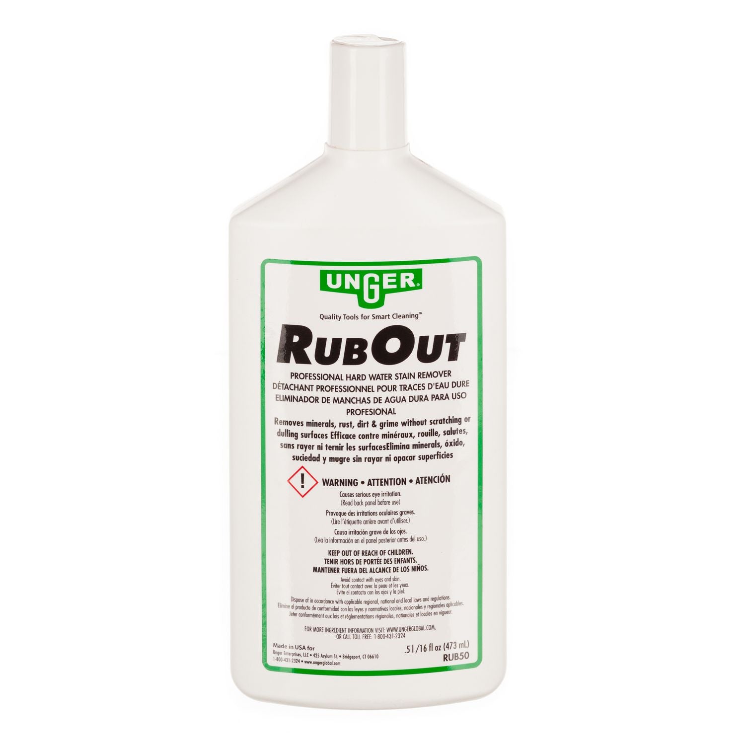 UNGRUB50 RubOut Glass Cleaner, 16 oz Bottle, 12/Carton Unger