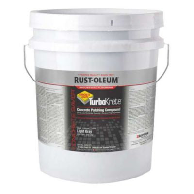 RST5494323 Concrete Saver TurboKrete Concrete Patching Compound Kit, Large, 3.49 gal Kit-Storage Bucket, Light Gray