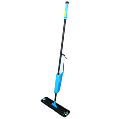 IMPT002200 Mopster 2.0 Microfiber Bucketless Mop, 16.25 x 3.25 Blue Microfiber Head, 57" Black Aluminum Handle