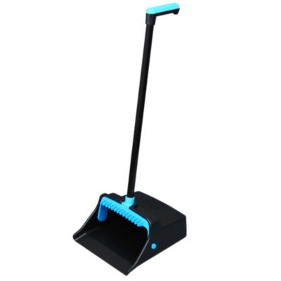 IMPT001101 LobbyMaster Plastic Dust Pan, 12.32" Wide, 31.84" Aluminum Handle, Blue/Black, 6/Carton IMPACT PRODUCTS, LLC