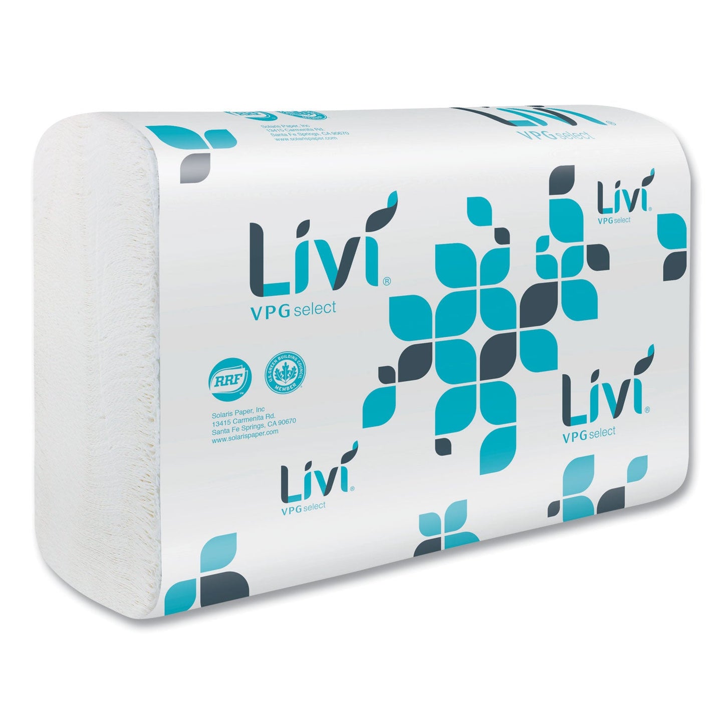 SOL50861 Multifold Towel, 1-Ply, 9.45 x 10.55, White, 220 Sheets/Pack, 10 Packs/Carton Livi VPG Select
