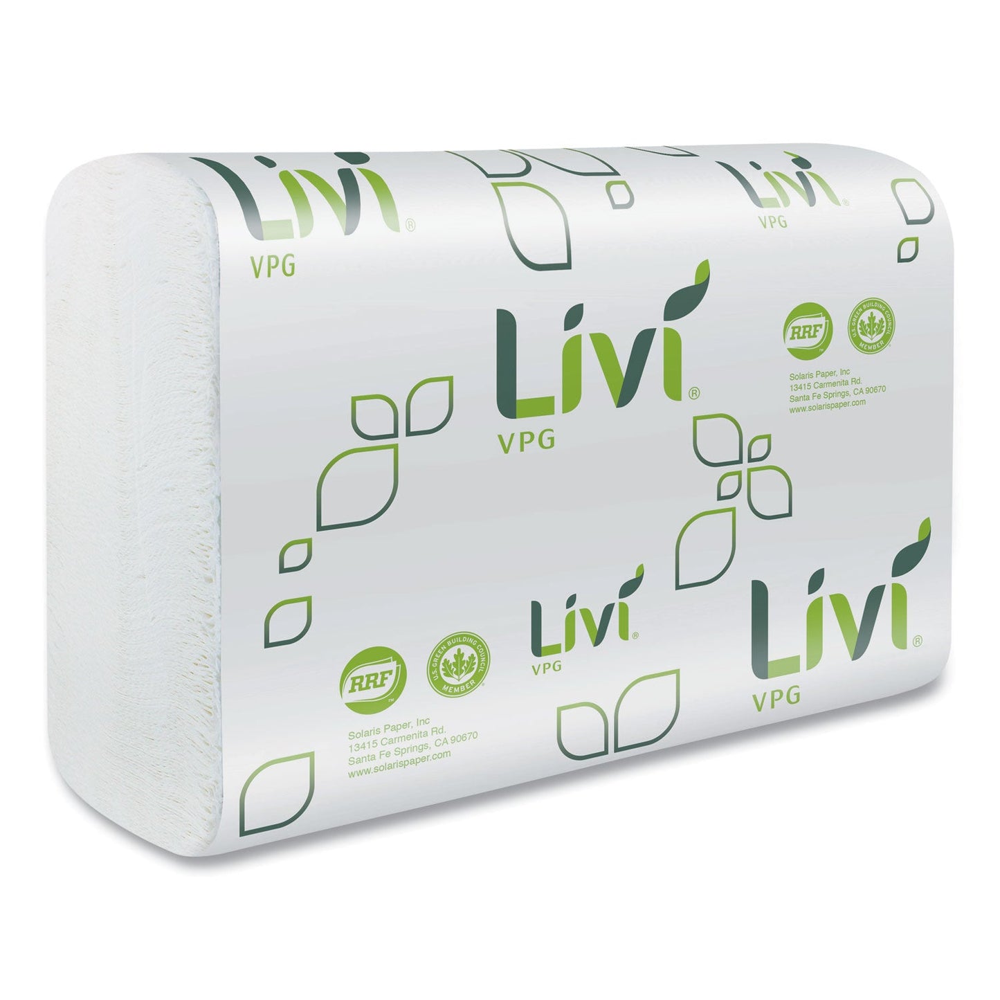 SOL43513 Multifold Towel, 1-Ply, 9.45 x 9.06, White, 250 Sheets/Pack, 16 Packs/Carton Livi VPG