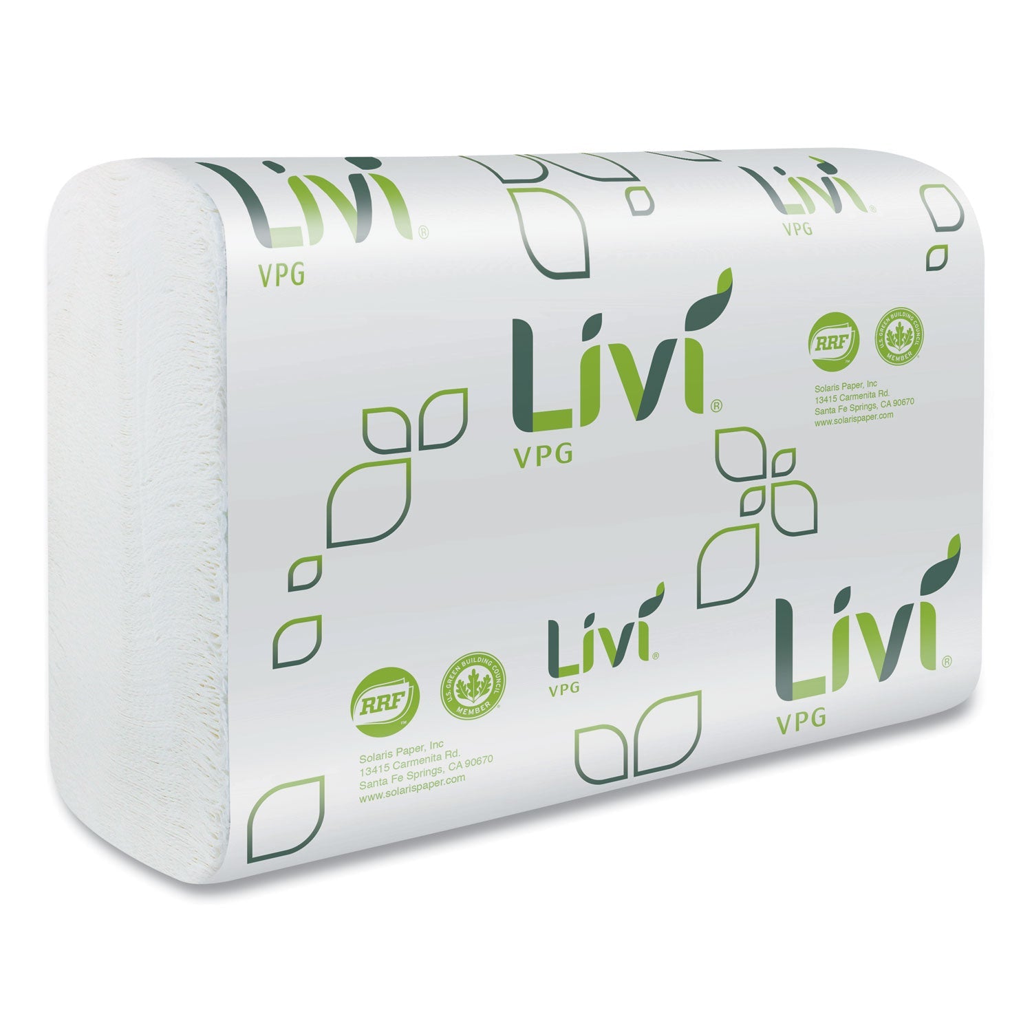 SOL43513 Multifold Towel, 1-Ply, 9.45 x 9.06, White, 250 Sheets/Pack, 16 Packs/Carton Livi VPG