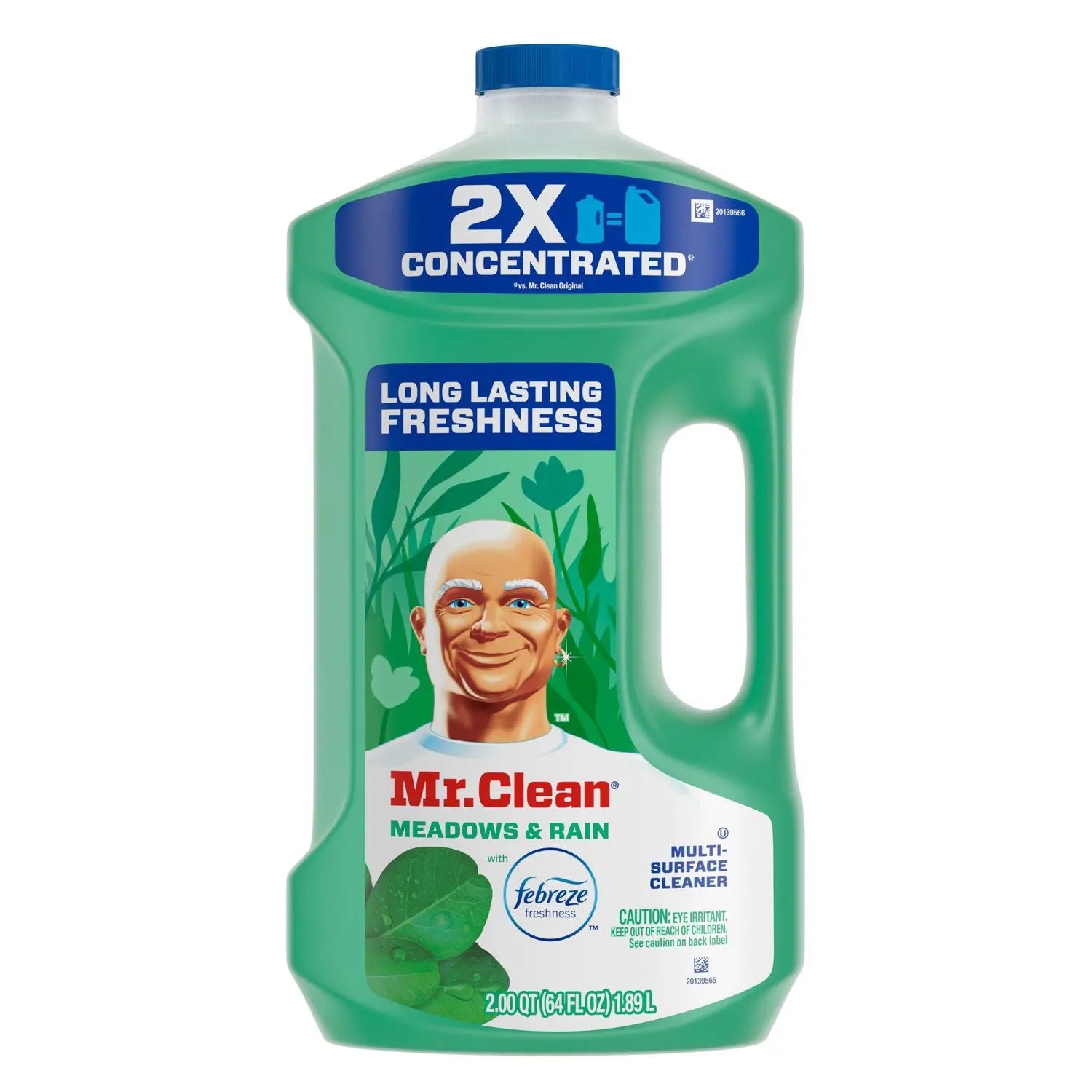 PGC10725EA Multipurpose Cleaning Solution with Febreze, Meadows and Rain, 64 oz Bottle Mr. Clean