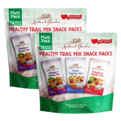 GRR60004092 Healthy Trail Mix Snack Packs, Assorted Flavors, 1.2 oz Pouch, 24/Bag, 2 Bags/Carton