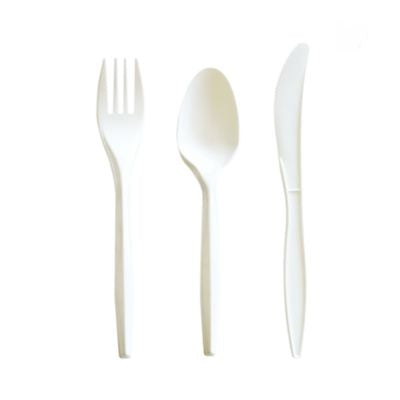 BWK3COMBOKITPP Three-Piece Cutlery Kit, Mediumweight, Fork/Knife/Spoon, 6.97", Plastic, White, 250/Carton