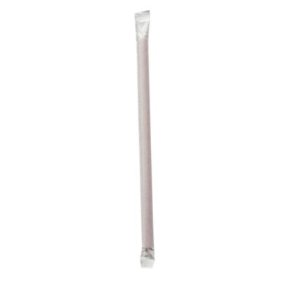 BWKGSTW775RD Wrapped Giant Straws, 7.75", Polypropylene, Red, 300/Pack, 24 Packs/Carton