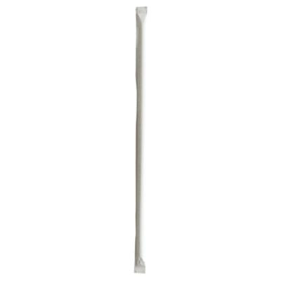 BWKJUMW1025CLR Wrapped Jumbo Straws, 10.25", Polypropylene, Clear, 500/Pack, 4 Packs/Carton