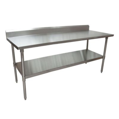 BKE2VTR57230 Stainless Steel 5" Riser Top Tables, 72w x 30d x 39.75h, Silver, 2/Pallet