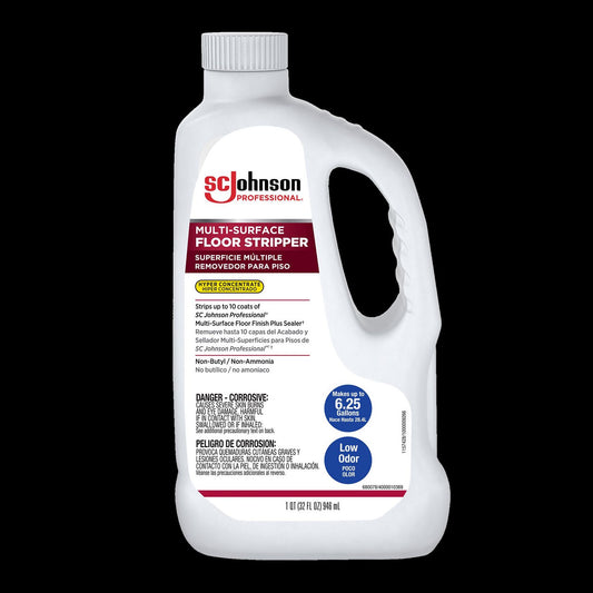 SJN680078 Hyper Concentrate Floor Stripper, Fresh Scent, 32 oz Bottle, 6/Carton SC Johnson Professional