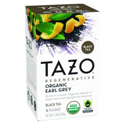 TZO00352 Tea Bags, Organic Earl Grey, 16/Box, 6 Boxes/Carton
