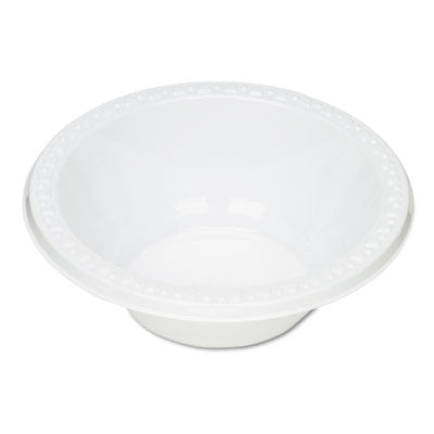 TBL12244WH Plastic Dinnerware, Bowl, 12 oz, White, 125/Pack TABLEMATE PRODUCTS, CO.